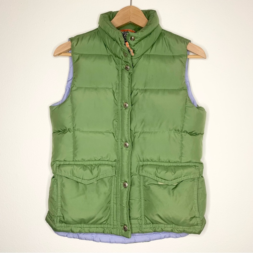 J Crew | Puff Light Green Vest with Pockets - XS
